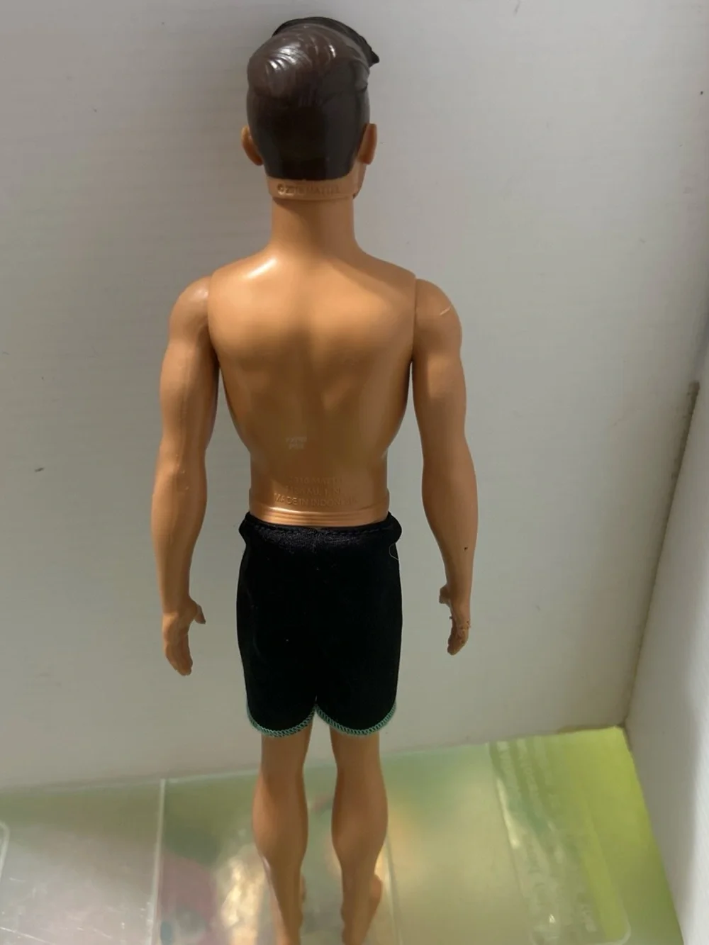 Mattel Ken Doll Brown Hair Tan Skin Black Shorts